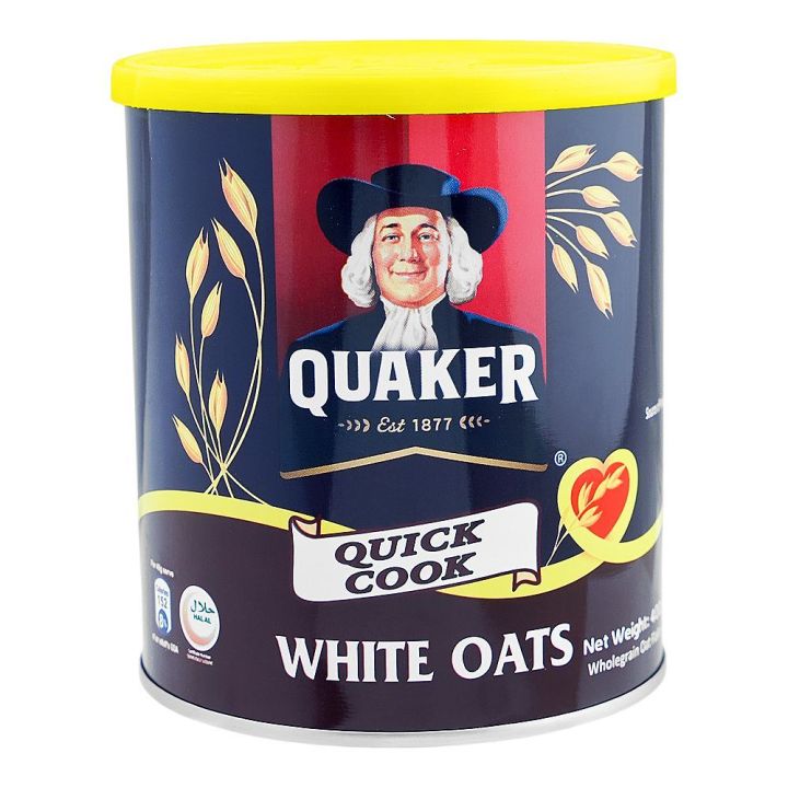 Quaker White Oats, Quick Cook, Wholegrain Tin Pack