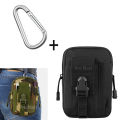 Pack of 2- Aluminum Hanging Hook And Small Backpack Buckle Belt Waist Pouch Bag for Mobile Other Accessories. 