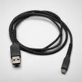 1.2 M Marshall Durable Braided Nylon Micro USB fast charging data cable - black. 