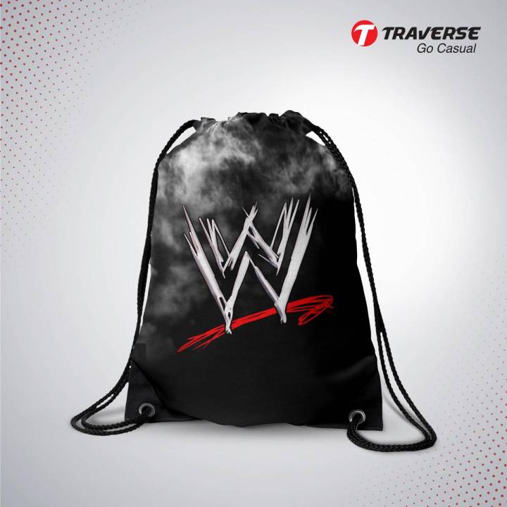 Traverse  WWE printed Drawstring Bags For Girls / Bags For Kids / Bags For Boys with Quality strings Digitally printed by on strong polyester fabric Bags hand bag for girls bags for girls