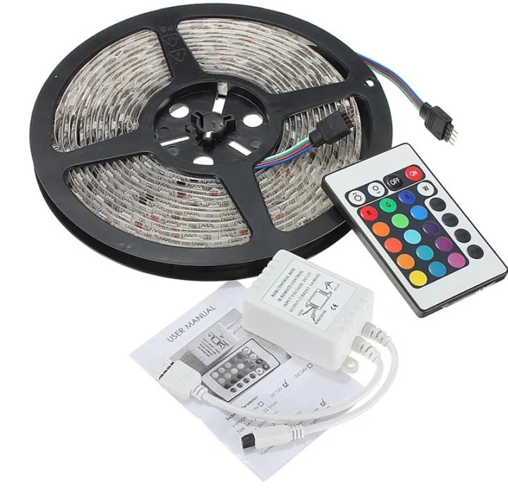 SMD%205050%20Waterproof%20Rgb%20LED%20Strip%20Light%20with%20Remote%20Controller%20Power%20Supply%20Multicolour%2012v%20-%20Image%202