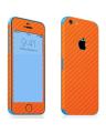 Iphone 5C Orange Carbon Fiber Texture Mobile Skin. 