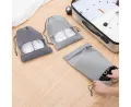 Pack of 12 - Travel Shoes Storage bag with clear window non-woven with PVC Bag. 