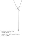 Orazio Stainless Steel Pendant Necklace Irregular Cross Knotted Shaped Snake Collarbone Chain New Jewelry Dropshipping Suppliers Golven Toy. 