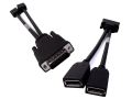 DMS 59 Pin to 2 DisplayPort Cable, DMS 59 Pin Male to DisplayPort Female Dual Monitor Extension Cable Adapter for Lhf Graphics Card. 