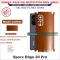 SPARX EDGE 20 pro full Back 360 Protection skin wrap with sides and camera protection premium quality full cover. 