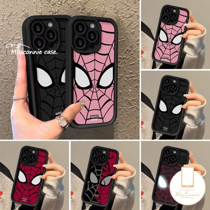 Trend Brand Fashion Merek Kartun Marvel Keren Spider-Pria Casing Untuk Realme C25 C35 C11 C12 C31 C15 C25s C51 C17 C53 C55 11 10 8i 5i 6i 7i 8Pro 6 5 7 7Pro 6Pro 2Pro C25Y C3 C30 C20 C21Y C21 C20A C33 C2 Angel Eyes Shockproof Soft Case
