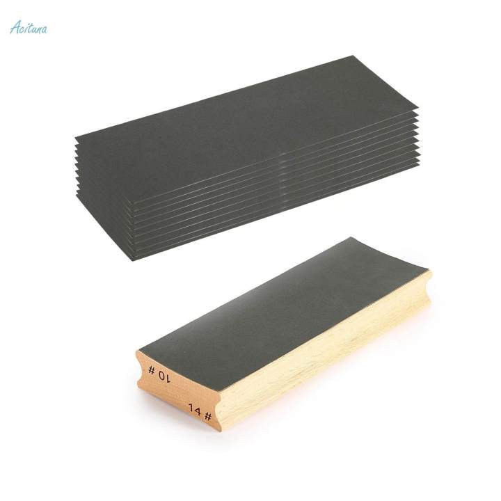10 Pieces Guitar Fret Leveling Sand Paper for Electric Guitar Repair Bass