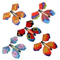 Magic Butterfly Flying Rubber Band Powered Wind up Toy Party Card For Funny Gift. 