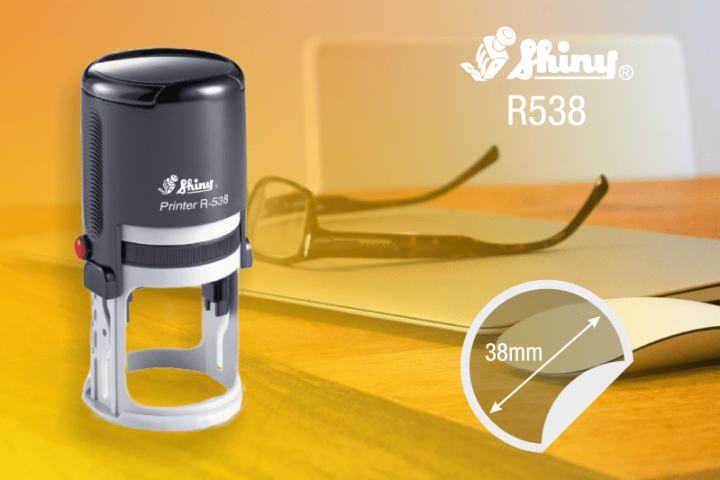 Shiny Printy Stamp Round R-538 38 mm (Customize Stamp) (For doctor and official stamp permission letter must)