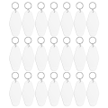 24 Pcs Vintage Motel Keychain Heat Transfer Blank Keychains Bulk Sublimation (White). 