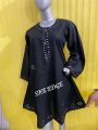Black kurta. 