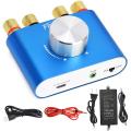 Facmogu F900 2 CH Bluetooth Amplifier 100W with Power Supply Adapter DC 12V 5A, 50W + 50W BT 5.0 Mini Wireless Audio Power AMP for Home HiFi Stereo Speaker. 