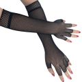 Fishnet Lace Hollow Elasticity Long Gloves Fashionable Women Gloves. 