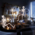 2Pcs Skeleton Halloween Decoration, 16 Inch Full Body Posable Halloween Hanging Skeleton for Indoor Outdoor. 