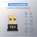 USB Bluetooth Adapter, Low Power USB Bluetooth 5.0 Adapter, Wireless Audio Music Stereo Receiver, Bluetooth 5.0 Dongle, Bluetooth 5.0 USB Adapter for PC for Desktop, Laptop. 