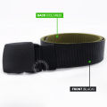 Double Side Nylon Belt for Men and Boys with Adjustable Hard Plastic Teeth-Lock Buckle. 