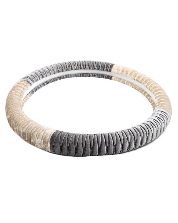 Velvet Steering Cover - Grey and Gold