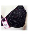 IMPORTED JERSEY STUFF MADE BLACK COLORED 36 SIZED PRINTED BRA FOR HER. 