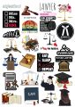 25 pcs Lawyer Stickers Guitar Skateboard ,Boys  Sticker - Stickers for Laptop - Sticker For Girls  Sticker Size 4 cm , Cartoon Stickers. 