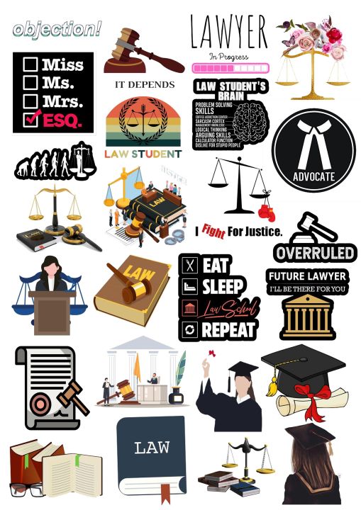25 pcs Lawyer Stickers Guitar Skateboard ,Boys  Sticker - Stickers for Laptop - Sticker For Girls  Sticker Size 4 cm , Cartoon Stickers