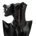 Anime Tokyo Revengers Hanma Shuji Earrings For Women Gold Color Long Chain Tassel Pendant Ear Stud Cosplay Props Jewelry Gift. 