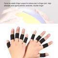 10pcs Sport Finger Splint Guard Bands Finger Protector Guard Support Basketball Sports Aid Band Nylon Black. 