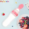New Imported Original Silicone Baby Food Dispensing Spoon, Baby Feeding Bottle with Rice, Cereal Feeding Spoon, Infant Feeding Spoon. 