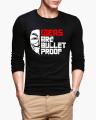 Ideas are Bullt Proof Long Sleeves Printed T Shirt For Mens. 