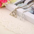 New Triangle 3 Color Movie Har-Ry Triangle Artifact Pendant Necklace Movie Trendy Jewelry Long Chain Dropshipping. 