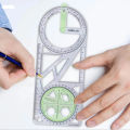 Multifunctional Geometry Box Set – 360° Protractor, Ruler & Drawing Tools. 