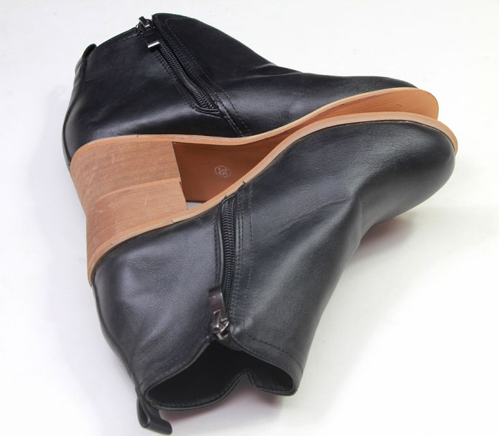 leather%20shoes%20Stylish%20boot%20for%20girls%20women%20Black%20-%20Image%203