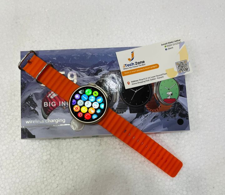 GT9 Smart Watch 2.01"HD Large Screen Wristwatch Series Watch 7 Bluetooth Call Heart Rate Sleep Movement Monitoring Fitness Smartwatch