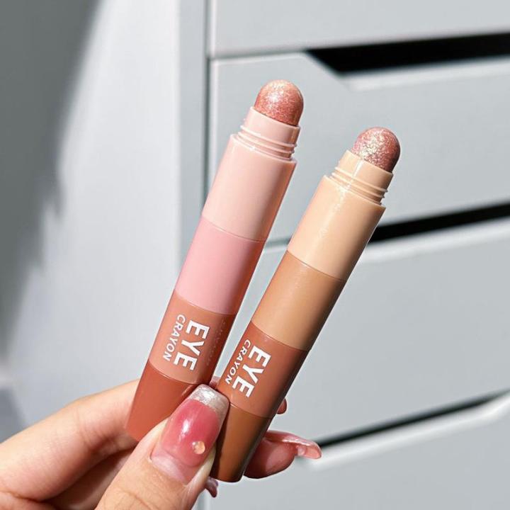 Four-color Eyeshadow Pen   Aegyo-sal Highlighter One-Swipe Earth Tone Pearlescent Shimmer Lazy Eyeshadow Stick
