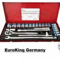 Euro king germany  tools 24PCS 1/2"DR SOCKET SET WITH FLEX HANDLE. 