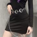 Classic Cool Punk Gothic Moon Sun Metal Belt Personality Ladies Vintage High Waist Chain Belt Gold Color Pendant Belt. 