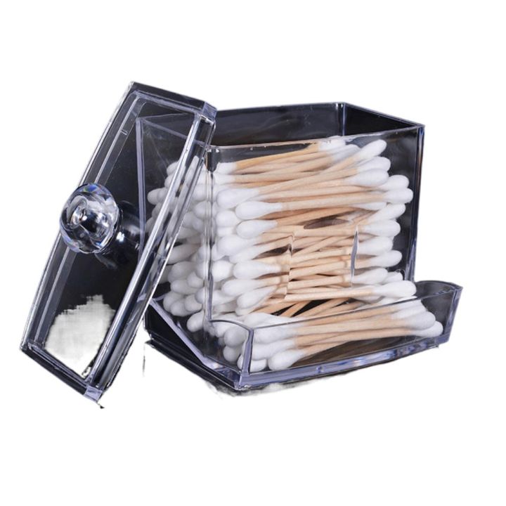 Cotton Buds Holder, Cotton Swabs Storage Box Acrylic