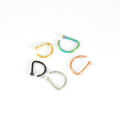 New Curved Barbells Fake Nose Piercing D Shaped Tragus Helix Stud Earring Hoop Septum Stainless Steel Ring Nostril Body Jewelry. 