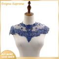 Enigma- Lace Applique Embroidery Process Multi-Color Lace Neck Collar. 