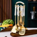 7PSC STAINLESS STELL KITCHENWARE SET / CERAMIC HANDLE NORDIC KITCHEN TOOLS. 