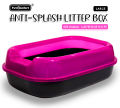PawComfortm Cat Litter Tray with Scoop - Ideal size for adult cats - Available in Pink, purple, and blue color. 