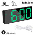 Large LED Digital Wall Clock with Remote Temp Date Week Display Dual Alarms Power Off Memory. 