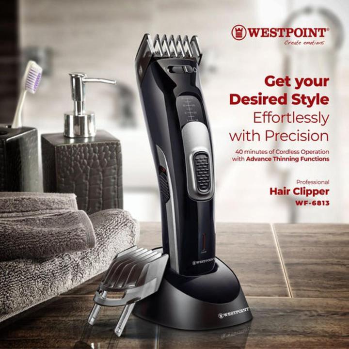 Electric Hair CLIPPER Cutting Machine RECHARGEABLE WESTPOINT Clipper WF-6813 Professional Hair Barber Trimmer For Men Clipper Shaver CORDLESS Hair (2 YEARS OFFICIAL WARRANTY)