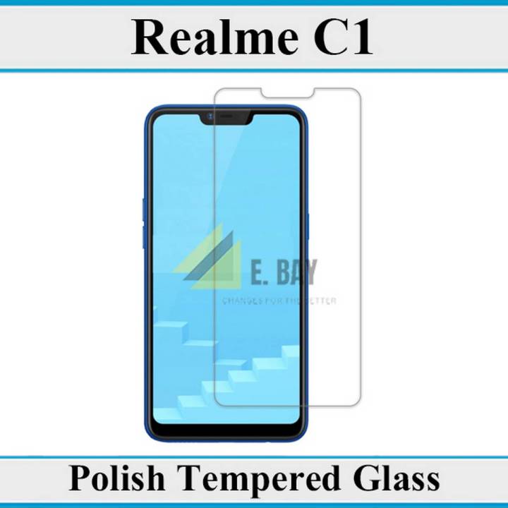 Realme C1 Tempered Glass Screen Protector Premium High Quality Polish Glass For Realme C1