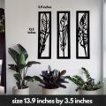 3D Leaf Wooden Wall Art Premium Quality with Abstract Leaf Design for Room & Wall Décor Self-adhesive 3 panels, each measuring 3.9 by 13.5 inches, for the living room, children's room, bedroom, and hallway. 