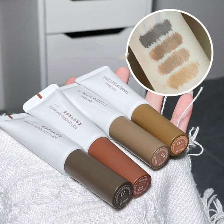 1PCS Semi Permanent Eyebrow Dye Cream Waterproof Natural Smudge-proof Eye Brow Coffee Black Brown Color Lasting Brow Tint Makeup