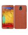 Samsung Galaxy Note 3 Leather Texture Mobile Skin - Brown. 