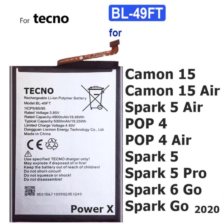 TECNO Spark 6 Go Battery Replacement BL-49FT Battery with 5000mAh Capacity_Silver