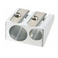 Two Hole Fancy Pencil SharPener Mini Simple Shape Design 39762 (Pack Of 3). 