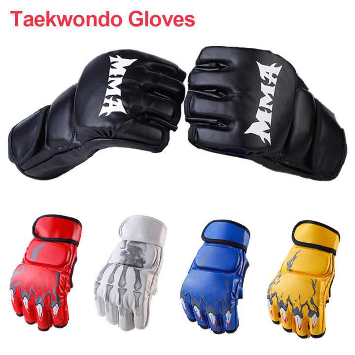 FG Thick Boxing Gloves MMA Gloves Half finger Sanda Taekwondo Fight MMA Sandbag Gloves Training Equipment